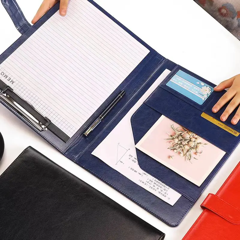 

Multifunctional A5 A4 Conference Folder Business Stationery Folder Leather Contract File Folders