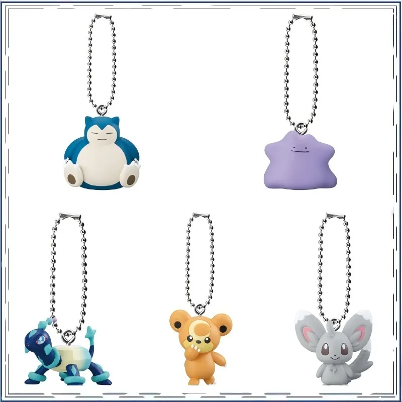 BANDAI Pokémon Snorlax Ditto Gashapon Pendant Collectible Model Toy