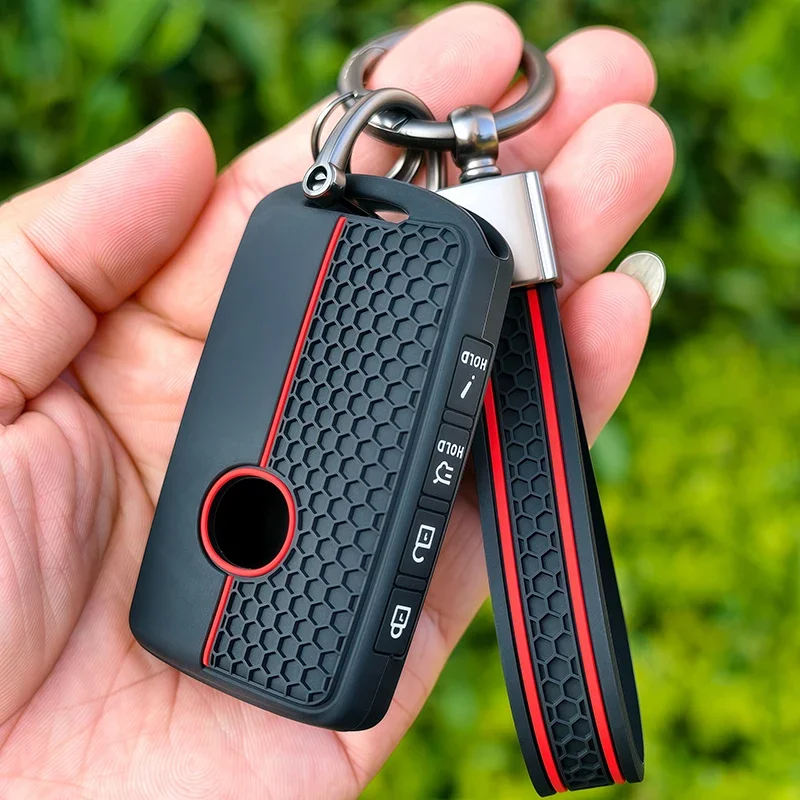 Schlüsselanhänger-Organizer für Mazda 2 3 6 CX30 CX90 CX3 CX60 CX50 CX-5 CX-8 MX-5 ND2 Silikon-Schlüsselhülle Schutzabdeckung Schalenkappen – Detail 4