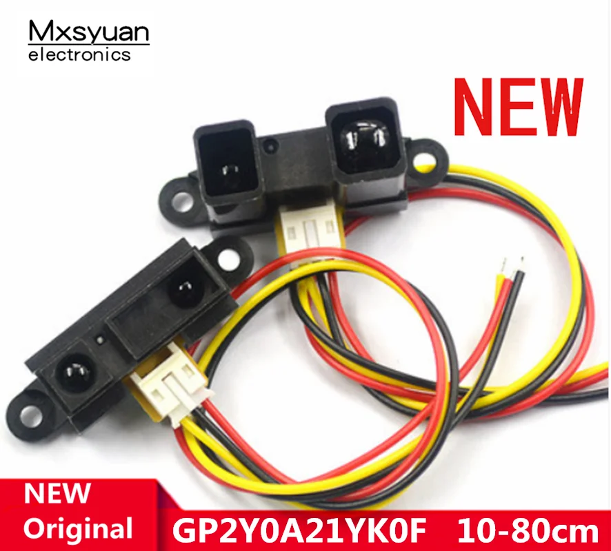 2 uds ~ 10 uds/lote GP2Y0A21YK0F 10-80cm sensor de alcance infrarrojo