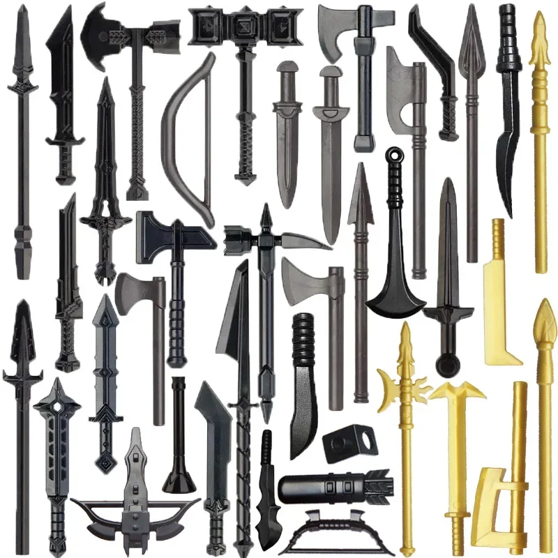 Military Building Blocks Medieval Middle Ages Solider Spartan Warrior Crusader Knights Figures Weapons Sword Spear Crossbow MOC