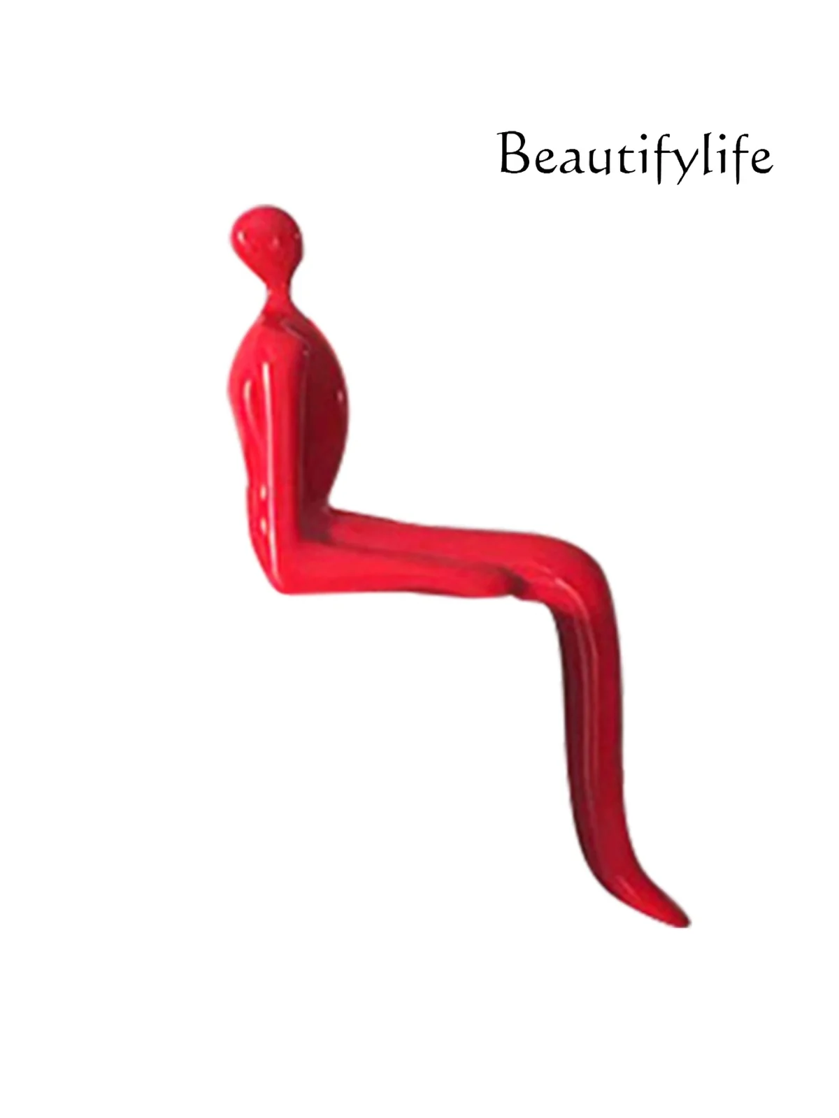 

Abstract Art Sitting Sculpture Long Leg Figure Decoration Light Luxury Shopping Mall Sales Office Entrance Floor Decoration