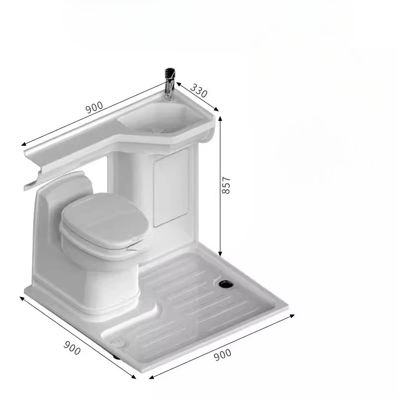 900X900 Shower Base, RV Toilet Suite Toilet Cabinet Bathroom RV Shower Room Chassis