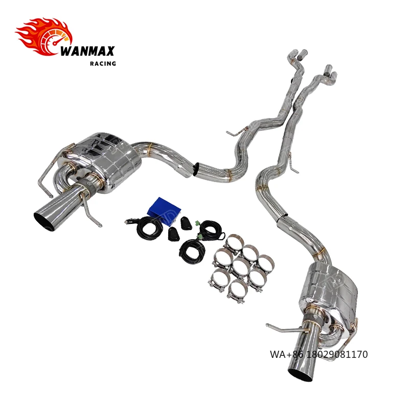 

Valvetronic 304 Stainless Steel Exhaust Catback for 2015-2023 GT63 Valved Sport Exhaust System C190 Sedan