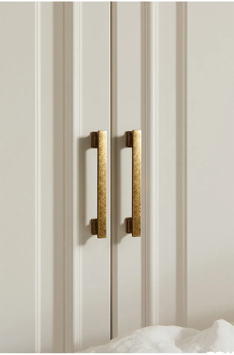 Amerikanische Zinklegierung, Vintage-Stil, Distressed-Bronze, massive Schranktür, Schubladengriff, Einzel- und Doppelloch-Türgriff für Möbel, Kleiderschrank – Detail 4