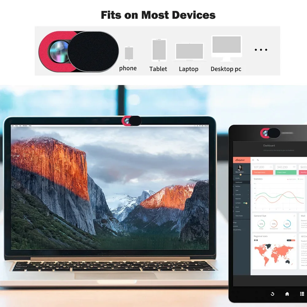 Plastic Antispy Front Webcam Cover Shutter Camera Lens Privacy Protector Covers for Laptop PC IPad IPhone Privacy Stickers