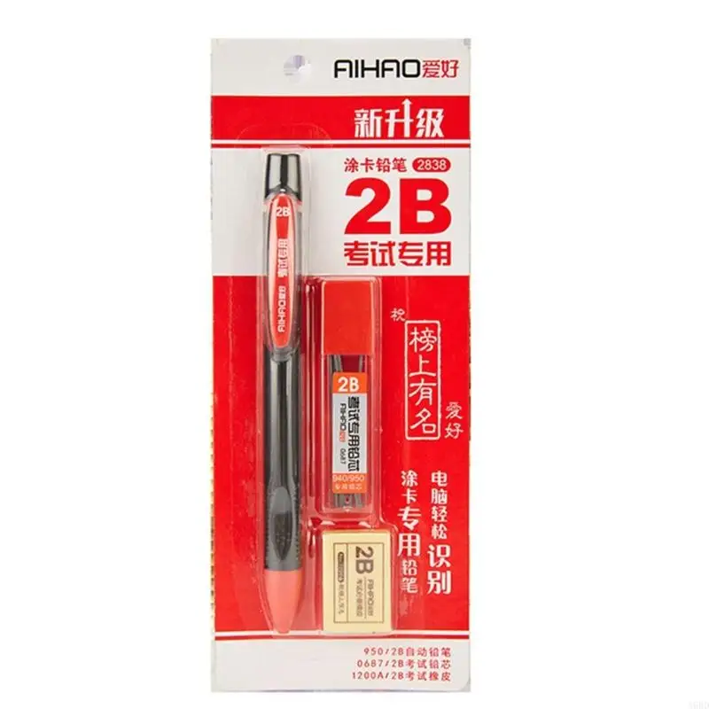 

A9BD Exam Mechanical Refills Stationary Set Mechanical Pencil Eraser Pencil Kits