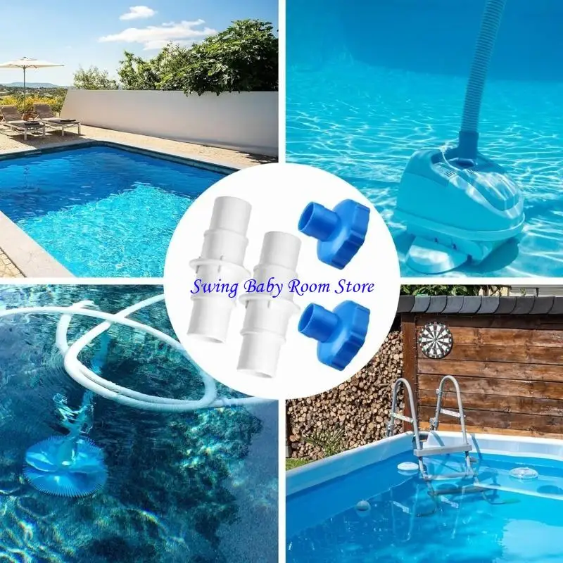 K1AD 수영장 호스 어댑터 키트 사용하기 쉬운 호스 피팅 수영장 어댑터 수영장 진공 청소기에 적합한 플라스틱 텍스처