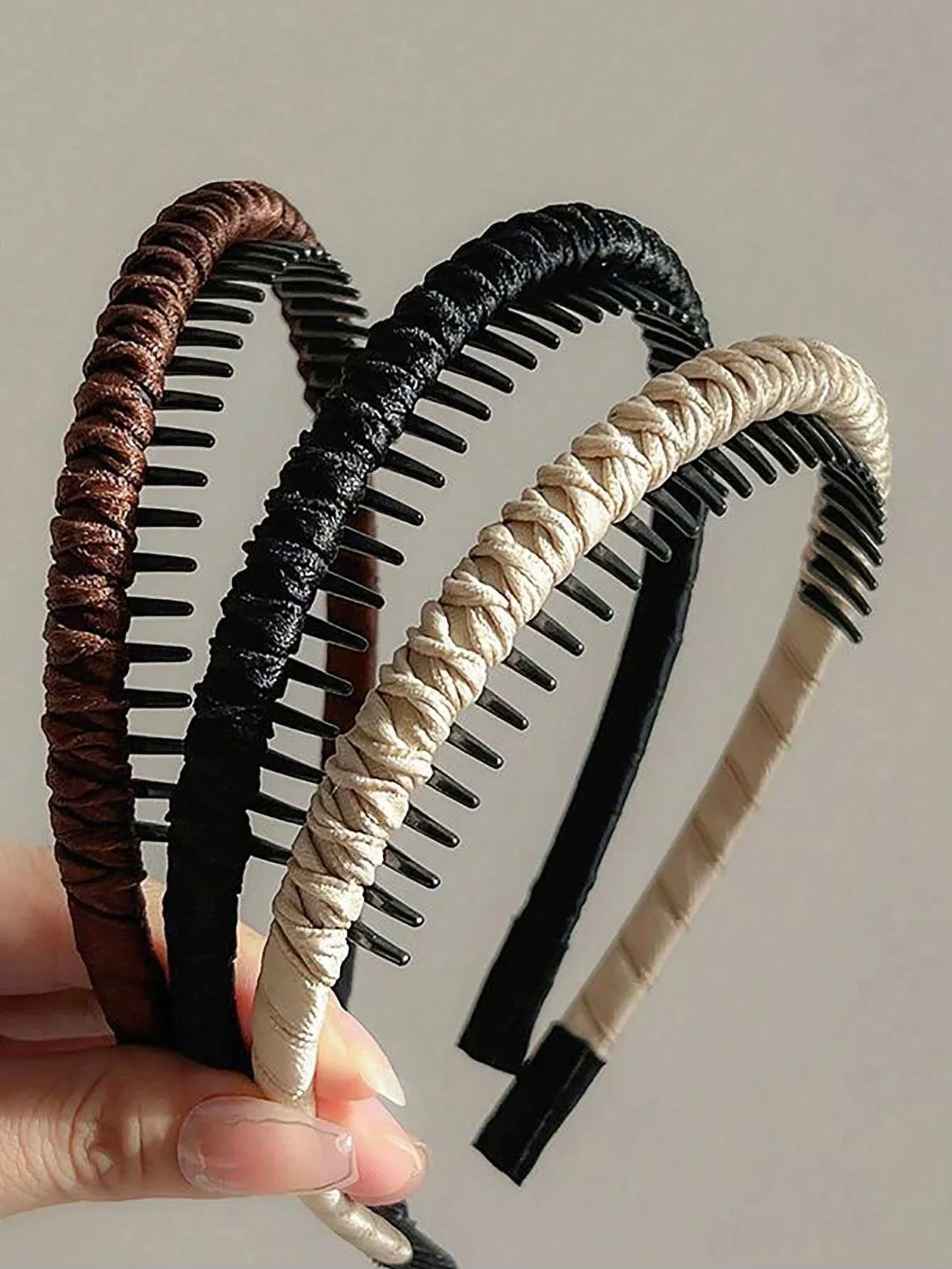 

Женские однотонные тканевые повязки на голову с зубчиками для умывания, элегантные, эластичные, нескользящие аксессуары для волос