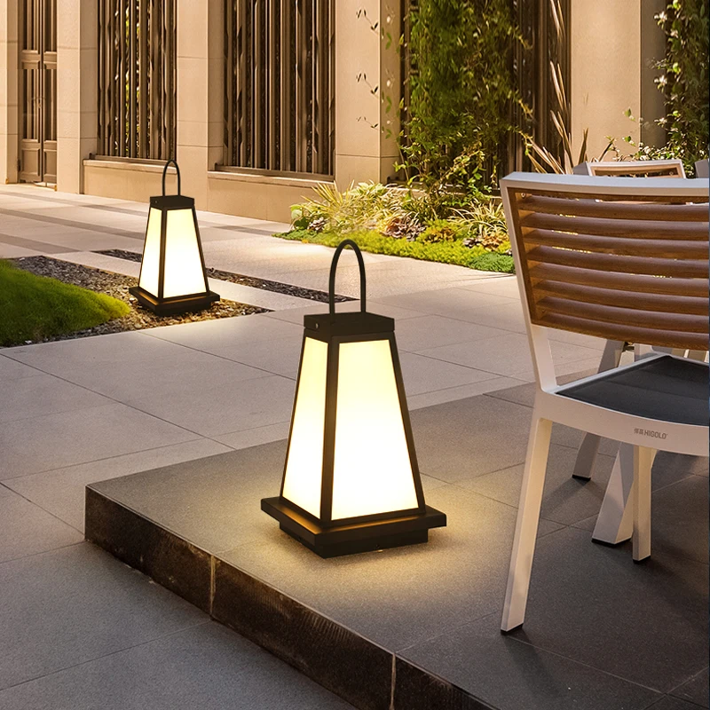 Lawn lamp outdoor waterproof column head lamp garden lamp landscape Japanese-style villa garden bed and breakfast floor lamp