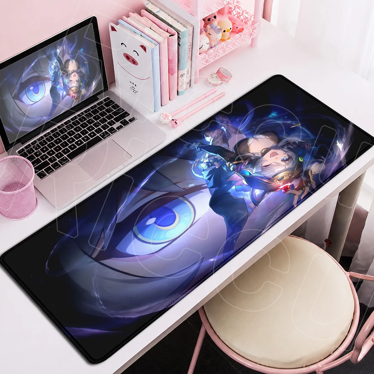 Anime Cat Ear Table Decoration Mousepad Hot E-sport Gaming Carpet Honkai Star Rail Cute Girl Cipher Mouse Mat Office Cabinet Rug