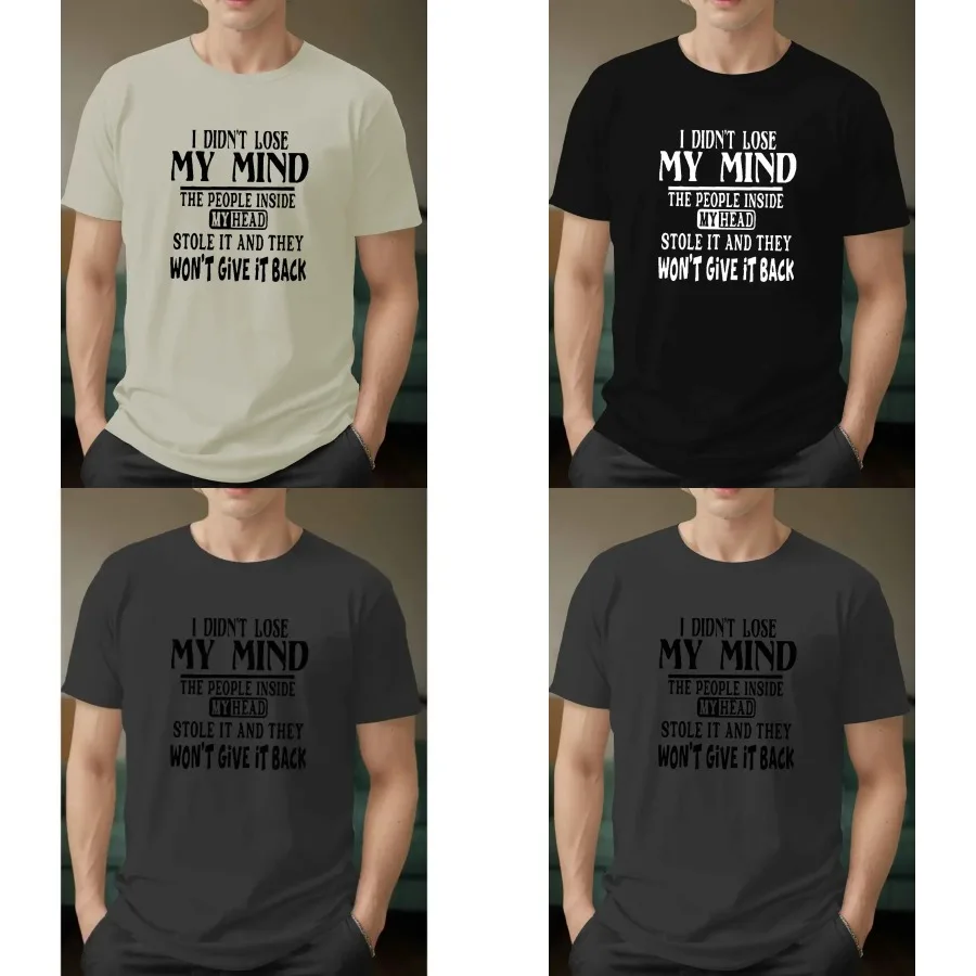 

【Good quality】[Graphic Tee for Big and Tall Men] Plus Size Men's Summer T-Shirt - Polyester Crew Neck Casual Tee - Regular Fit