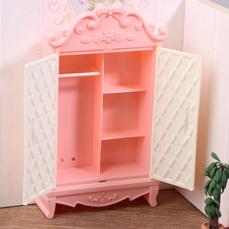 Family Wardrobe Play Doll Accessories Fashion Mini Accessories Wardrobe For Kids Creative Doll House Furniture Girl Gift Toys