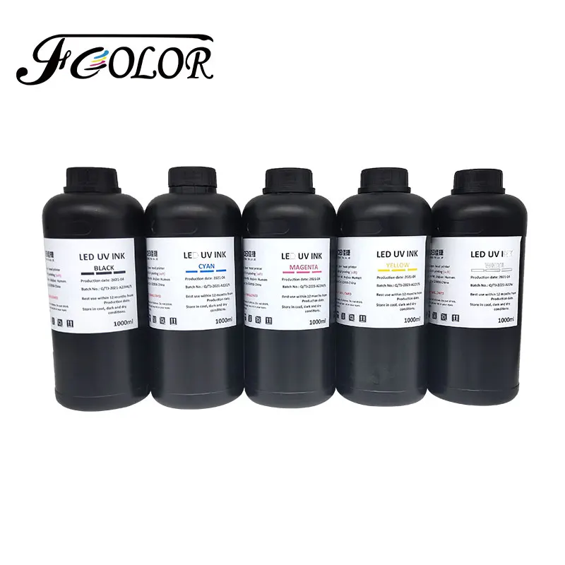 

FCOLOR Soft LED UV Ink UV8011 1000ml for Epson XP600 TX800 I3200 UV Printer UV Ink for Plastic Rubber Leather Printing Materials