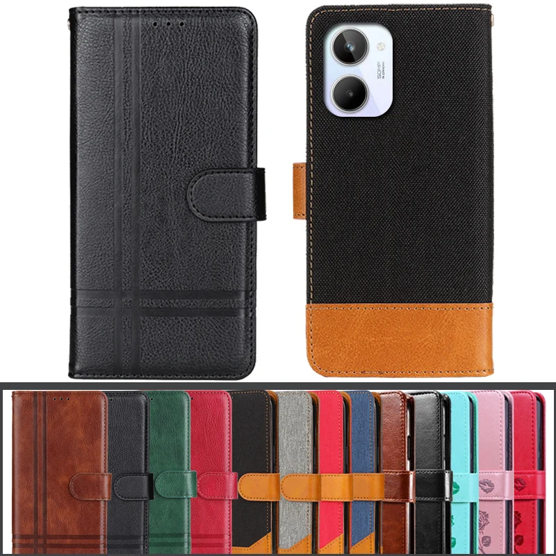 Realme 10 4G Case Wallet Flip Cover Leather Case For Realme10 4G RMX3630 Pu Leather Phone Bags Protective Holster Fundas Coque