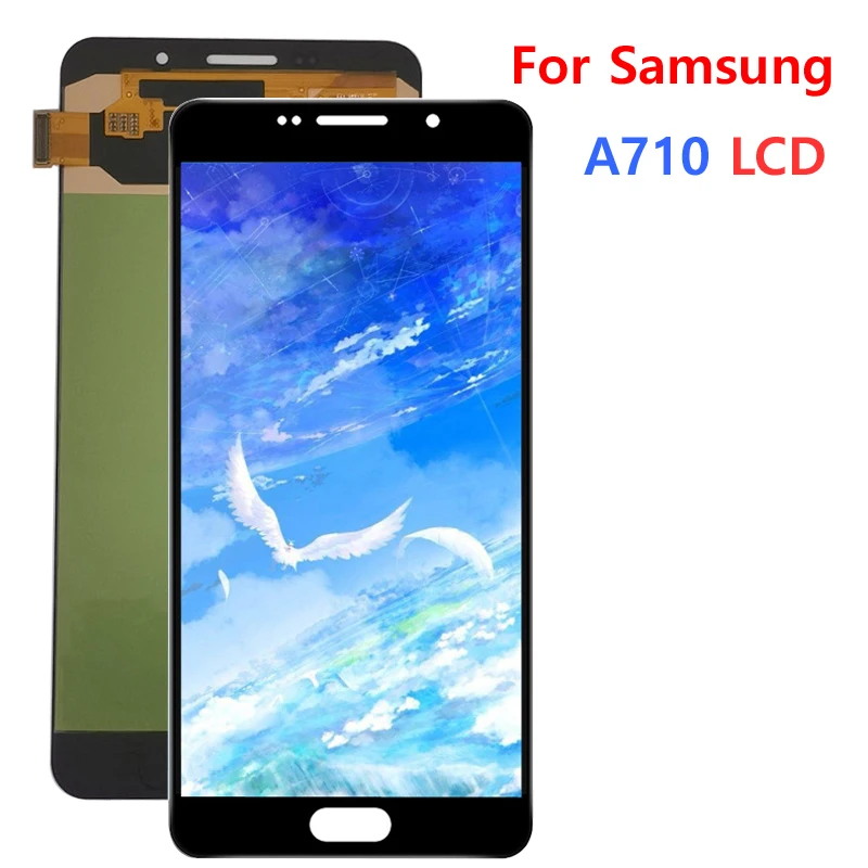 Tested LCD Screen For Samsung Galaxy A7 2016 A710 LCD A710F A710M A710Y LCD Display Touch Screen Digitizer Assembly Assembly