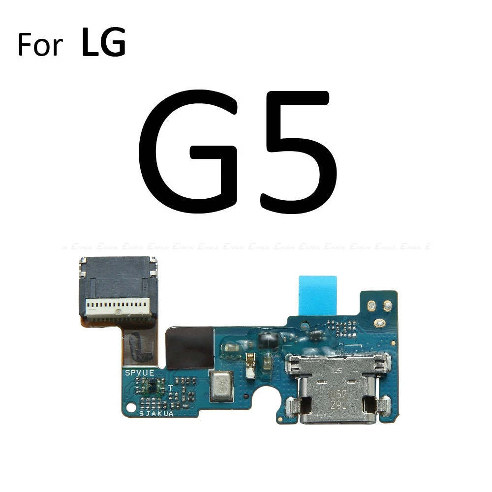 Cargador de carga, enchufe, conector de puerto, piezas de Cable flexible con micrófono para LG G5 G6 Plus G7 G8 G8X G8S ThinQ