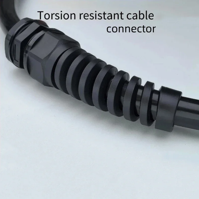 Torsion-resistant Nylon Cable Waterproof Connector PA66 Flame-retardant M-type Sealed Fixed Anti-bending Gland