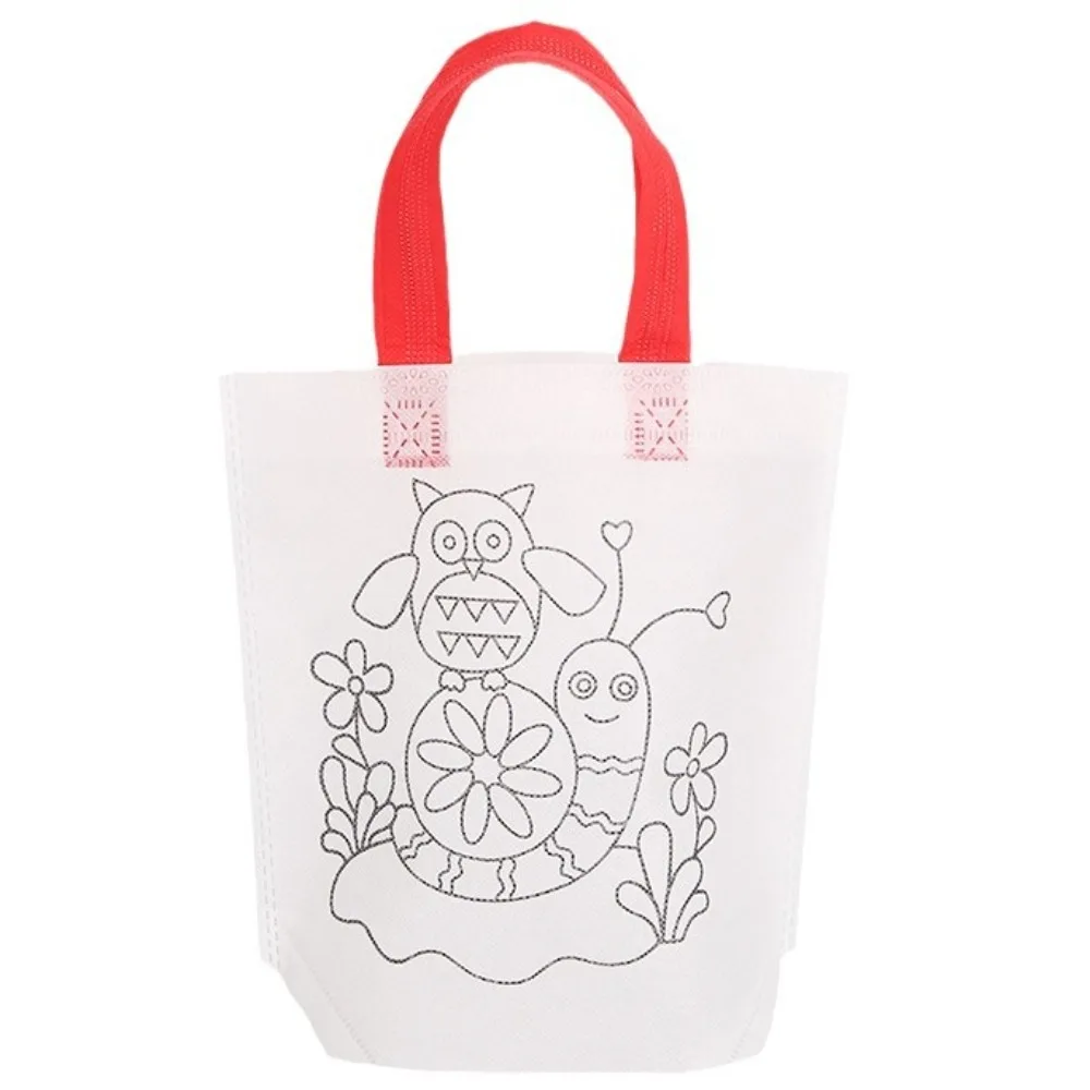 Educational DIY Graffiti Bag DIY Hand Painted Graffiti Handmade Bag Colored Drawing Cartoon Handmade Painting Bags Painting Toys