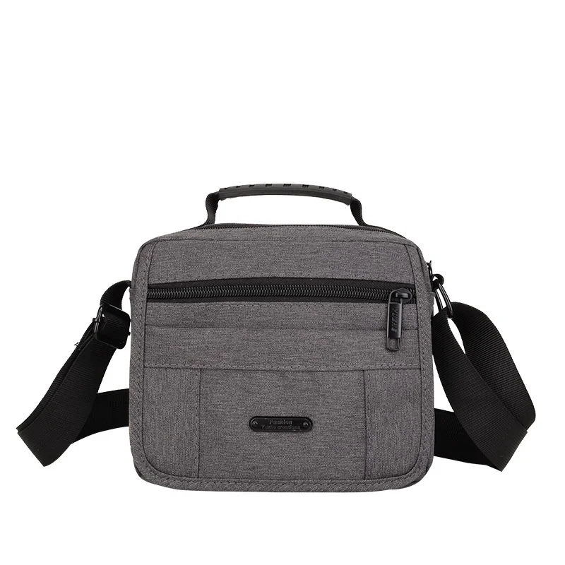 Bolso de hombro informal para hombre, bandolera de nailon multicapa, pequeña, cuadrada, sencilla, para teléfono móvil, s