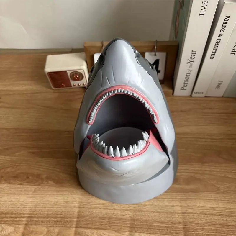 1Pcs JAWS 50th Anniversary Popcorn Bucket Shark Shaped Popcorn Bucket, Decorative Accessories, Craft Souvenirs