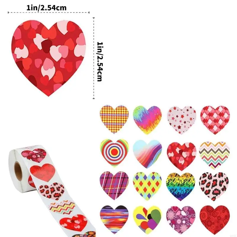 1000 PCS Sticker cadeau Saint-Valentin Adhesive Heart Sticker Decorative Sticker