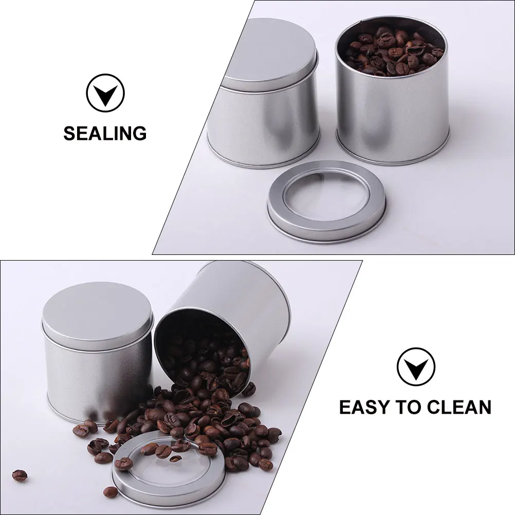 

3pcs Tea Tin Canister Airtight Tinplate Storage Jars For Coffee Beans Nuts Tea Leaves Household Kitchen Use Scented Jar