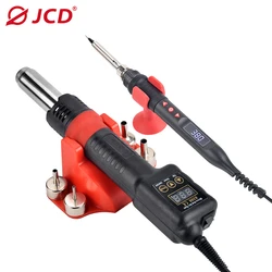 Jcd novo tudo-em-um pistola de ar quente 750w micro estação de solda led secador de cabelo digital para ferramentas de reparo de soldagem bga 8208 pistola de calor