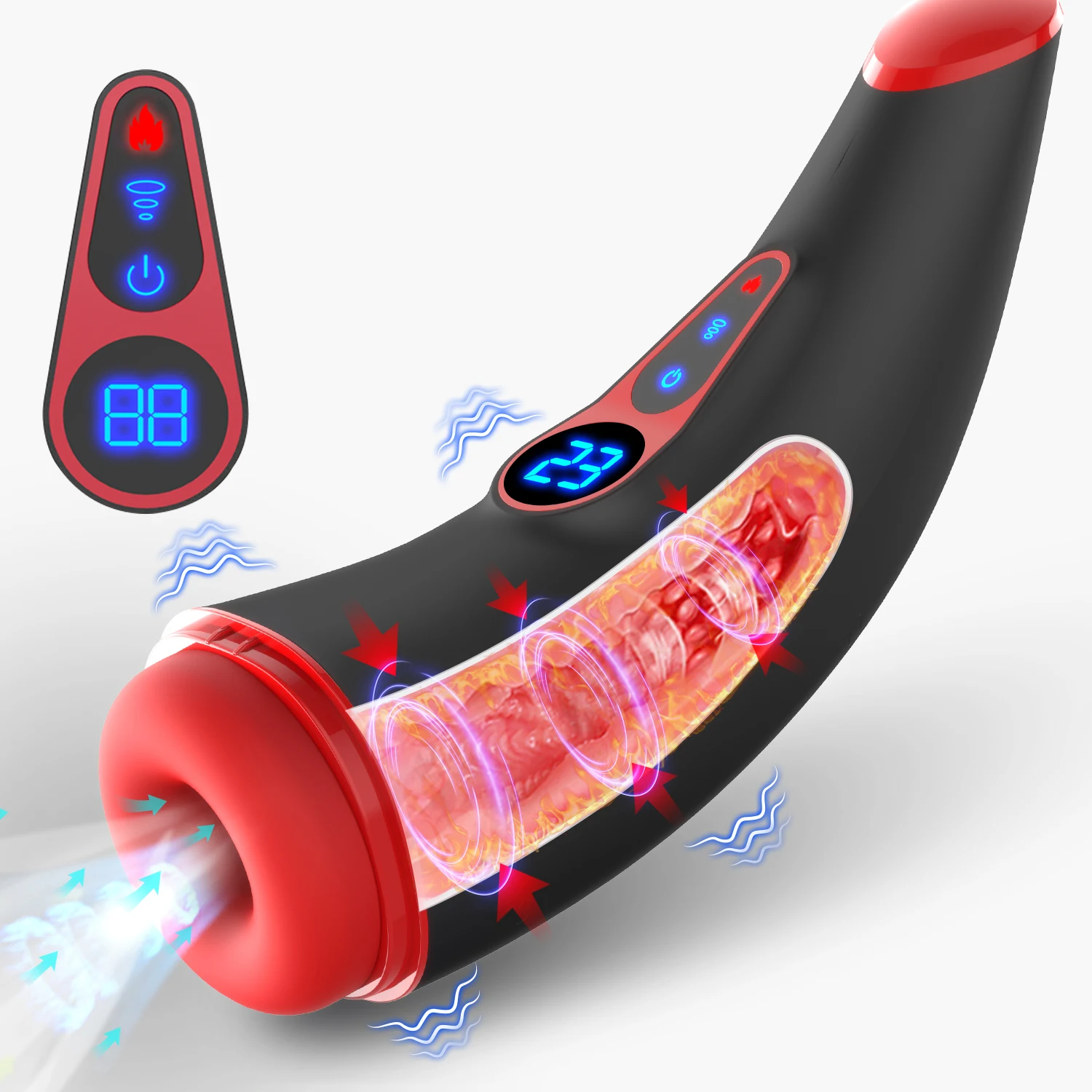 Copa Masturbadora de Sucção Automática para Homens, Masturbação Vagina, Boquete Masculino, Brinquedos Sexuais, Display LCD, Artigos para Adultos