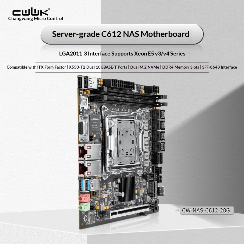 C612 LGA 2011-3 Xeon X99 Motherboard Support DDR4 Memory NAS dual