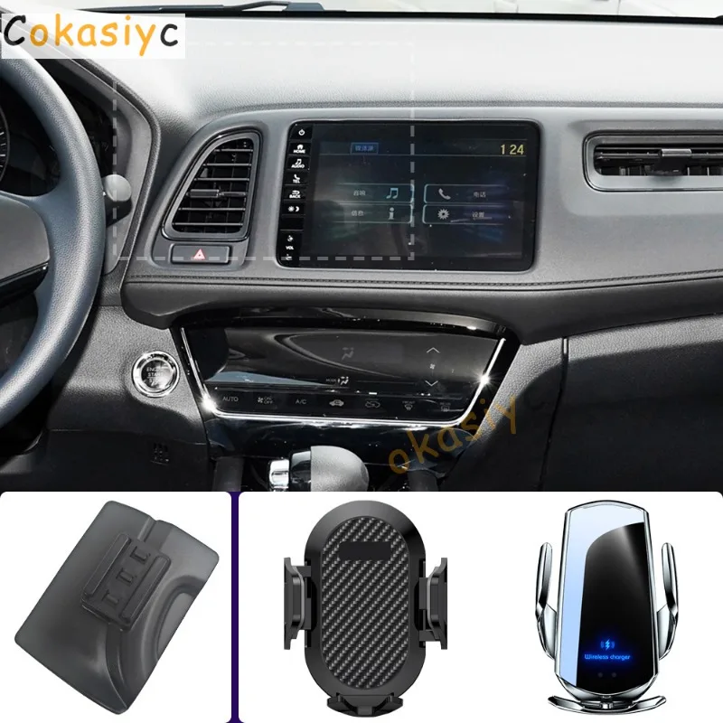 

Car Phone Holder For HONDA HR-V HRV Vezel 2015 2016 2017 2018-2022 Mobile Phone Mounts Car Wireless Charging Special Fixed Base