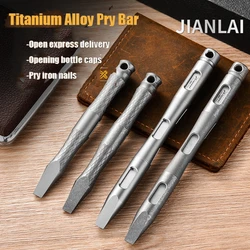 110/145mm CNC TC4 Titanium Alloy Multi-functional Crowbar Waist Hanging EDC Tool Outdoor Pry Bar Broken Window Self-defense Tool