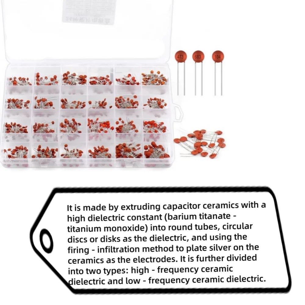 960/3600PCS Ceramic Capacitor Combination Kit Box, 2PF-0.1U/1PF~100nF 24/36 Value 3.9NF 10PF 22PF 33PF 47PF 1NF 10NF 47NF image 5