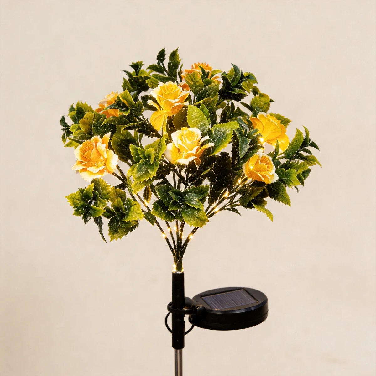 Solar Carnation Stake Light Artificial Flower LED Lamp for Lawn Wedding Multi Colors Optional