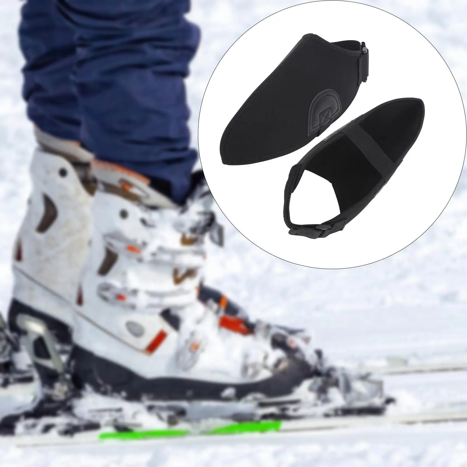 Fundas para botas de esquí al aire libre, cubiertas para zapatos impermeables para hombres y mujeres, ajustables para invierno