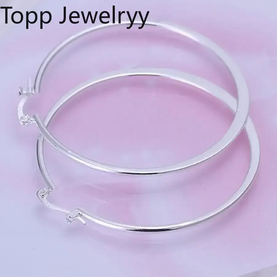 

high quality fashion for women 925 earrings silver wedding party lady big circle hook Earring Jewelry factory price