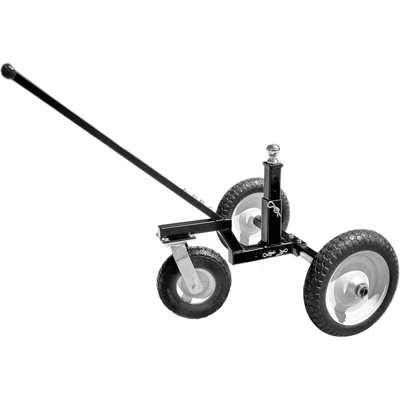 

home.Adjustable Steel Trailer Dolly w/ 16" Tires & 10" Swivel Caster, 1000 lb Capacity