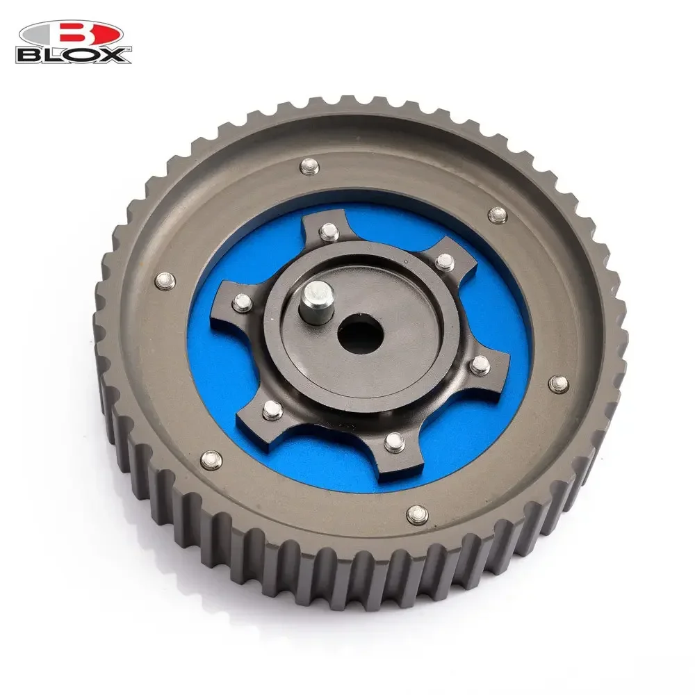 Blox سباق الألومنيوم الخام 2 قطعة بكرة ضرس توقيت كام والعتاد الأزرق لمحرك BMW M20 3 سلسلة HU-CGBMW #5