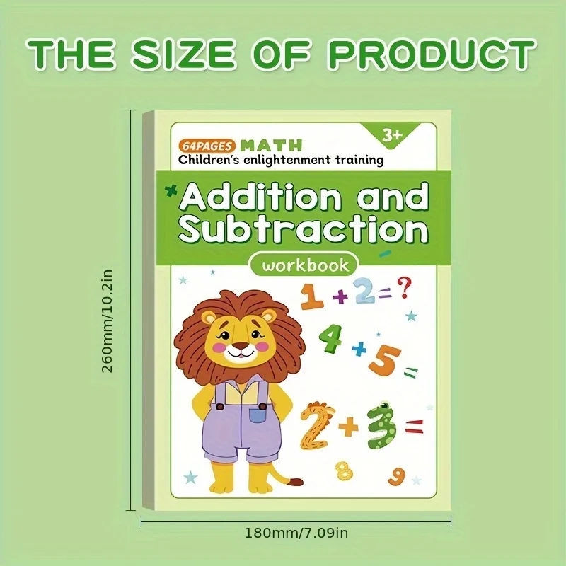Addition and Subtraction Exercises Within 10 Picture Column Decomposition Calculation Fun 64 Page Arithmetic Question Book