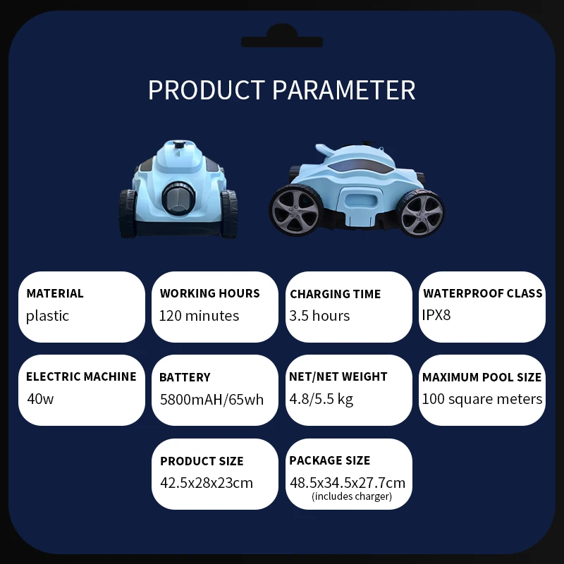 Беспроводной спа-робот OEM, автоматический робот для очистки бассейна