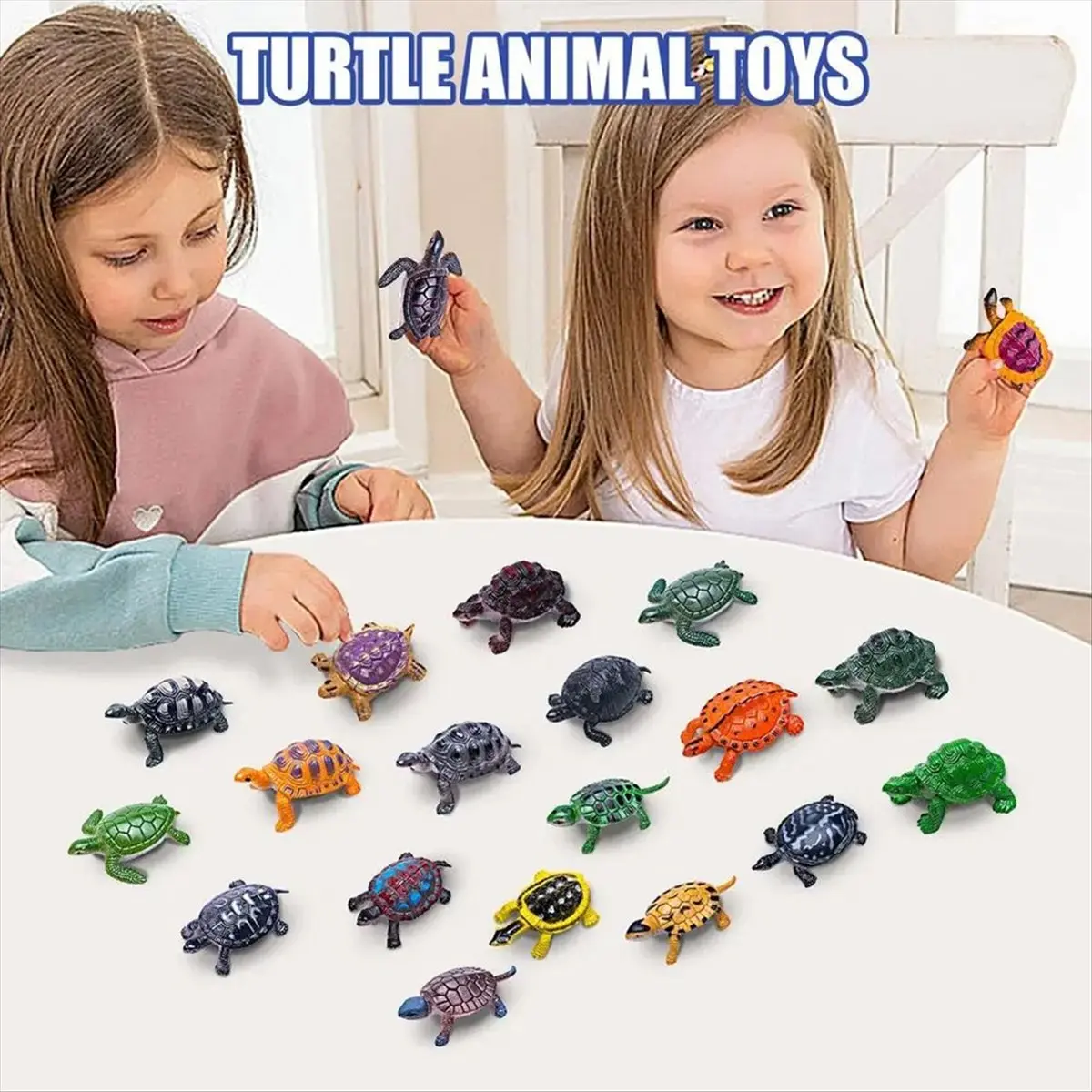 A45I Tortoise Statue Turtle Figurines Miniature Figurines 20Pcs Realistic Turtle Statue Home Decor Kids Favor Decorations