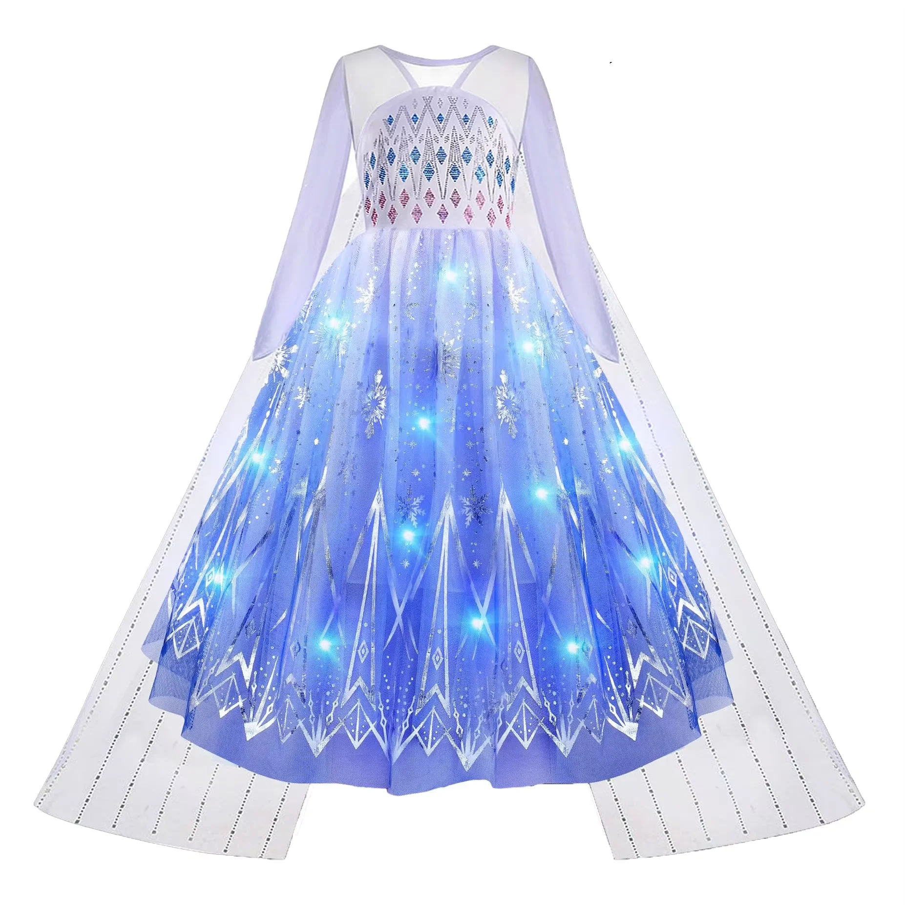 children disney frozen classic elsa dress Elsa Dress - Frozen Inspired Princess Costume With Glitter Cape