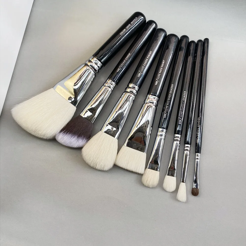 ZE Makeup Brushes Sets - Natural & Synthetic Bristles Powder Cream Blush Bronzer Eyeshadow Concealer Cosmetics Beauty Tools