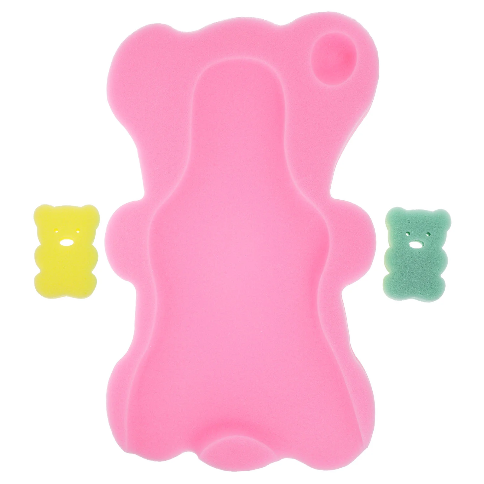 

Fomiyes Bath Seat Bath Tub Soft Infant Bath Sponge Bear Shape Bath Mat Support Skid Proof Newborn Bath Cushion Mat Home