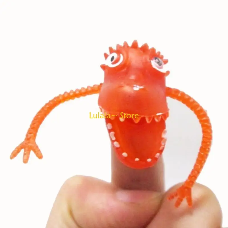 Y4QA 1.5 Finger Puppet Dinosaur Toy for Children Dinosaur com tema Puppet para Doll Party Activity Center Community Game