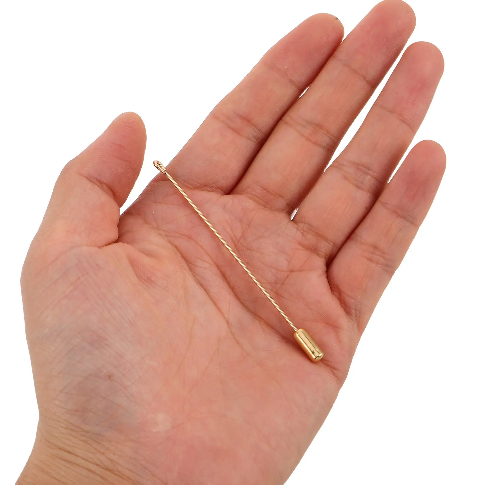 30Pcs Jewelry Hatpin Brooch Pin Stick Blanks 70Mm Long Metal Safety Pins for DIY Craft Costume Brooch Accessories Lapel Scarf