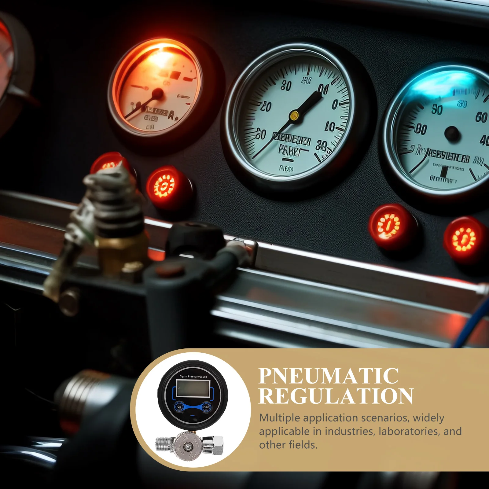 

Digital Display Regulating Valve 1/4 Inch Inlet Precise Airflow Control Pneumatic Adjustment Compact Design Durable Use