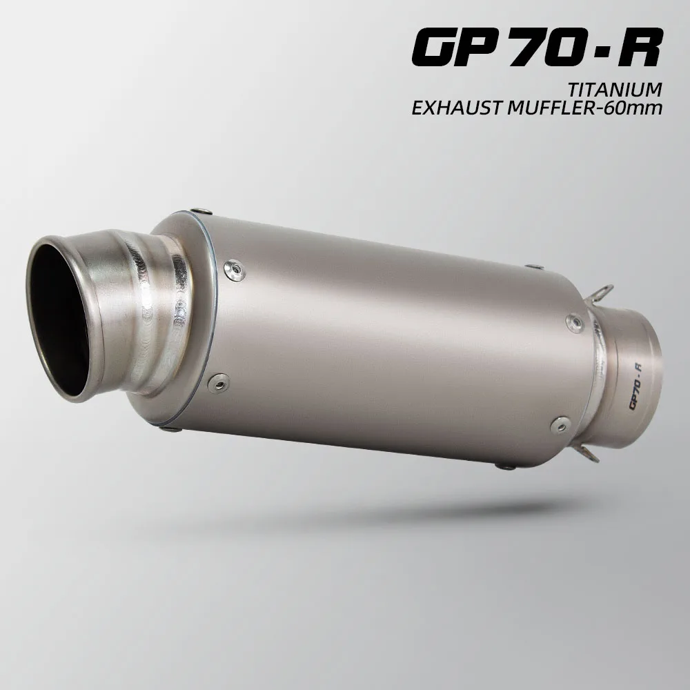 

Motorcycle Exhaust Modify Titanium Alloy 60mm Escape Project GP70 Muffler For ZX10R R1M 450SR-S MT09 Z900 TIGER Sport 660 TMAX