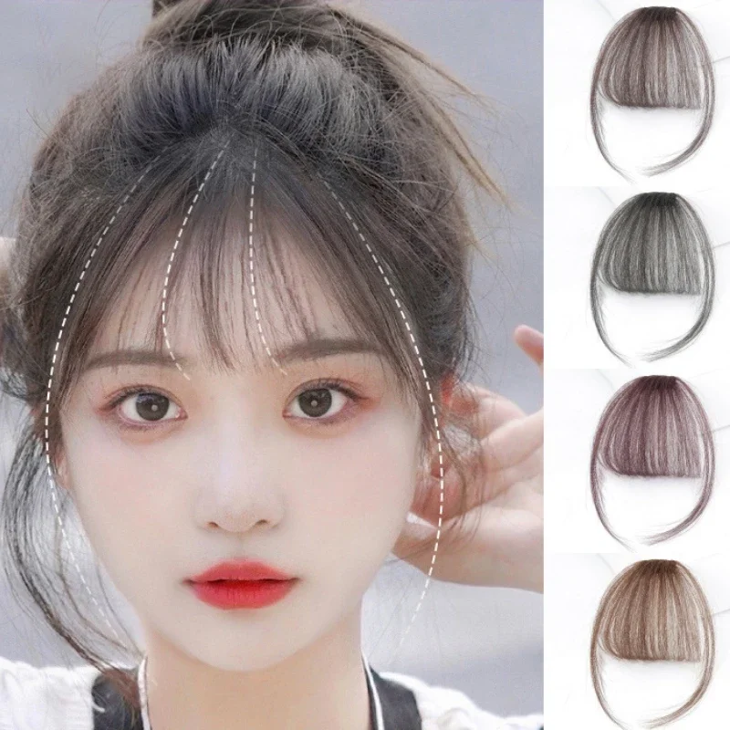 Fake Air Bangs Hair Styling Tools Hair Clip-In Extension Synthetic Hair Fake Fringe Natural False Hairpiece Women Clips in Bangs