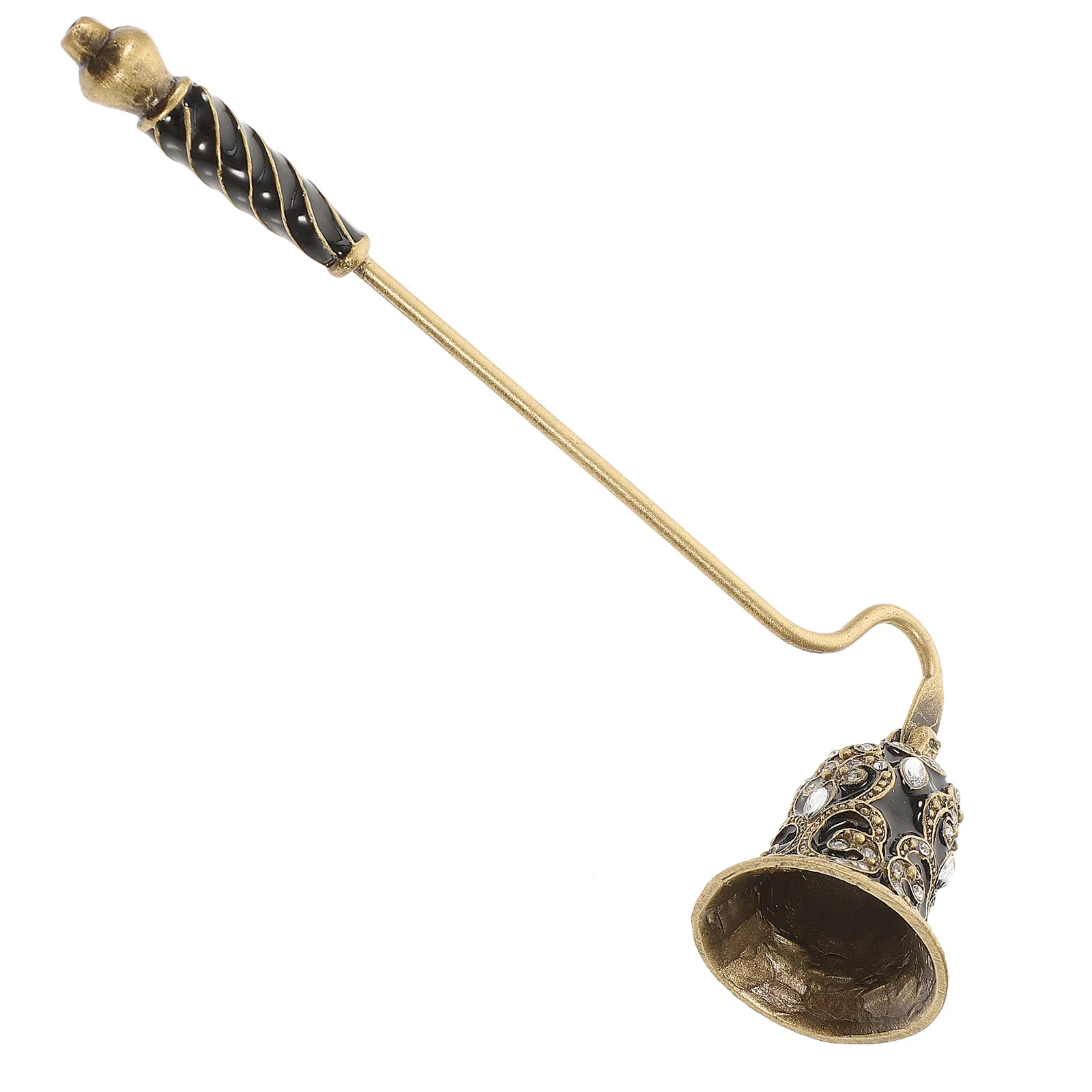 

Unique Snuffer with Rhinestone Flower Metal Construction Long Handle Wick Extinguisher for Aroma Candles Household Safety